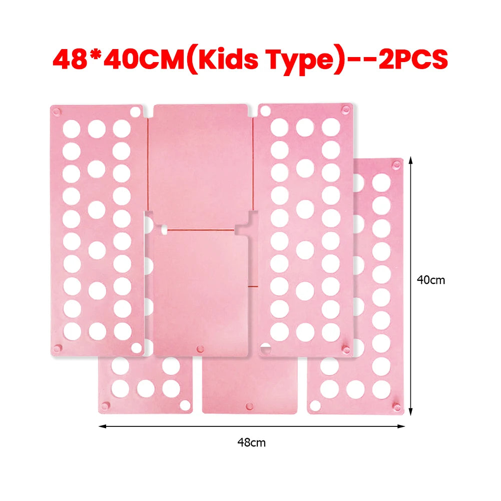 Plastic Clothes Folding Board Easy and Fast Kids Laundry Folder Shirt Folding Board Home Storage Tool for Kid Children Adults
