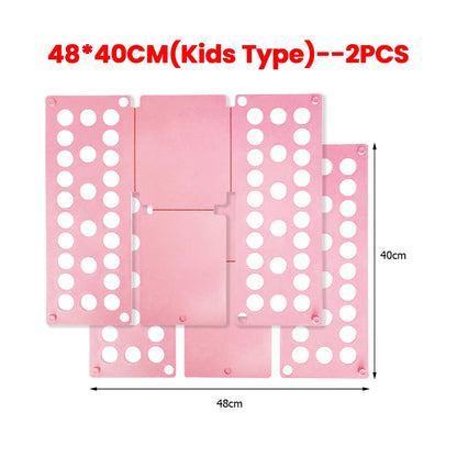 Plastic Clothes Folding Board Easy and Fast Kids Laundry Folder Shirt Folding Board Home Storage Tool for Kid Children Adults