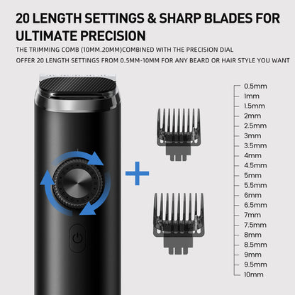 Sejoy Electric Hair Clippers Nose Hair Trimmer For Man Ears Cordless Men's Beard Trimmer Kit 8 in 1