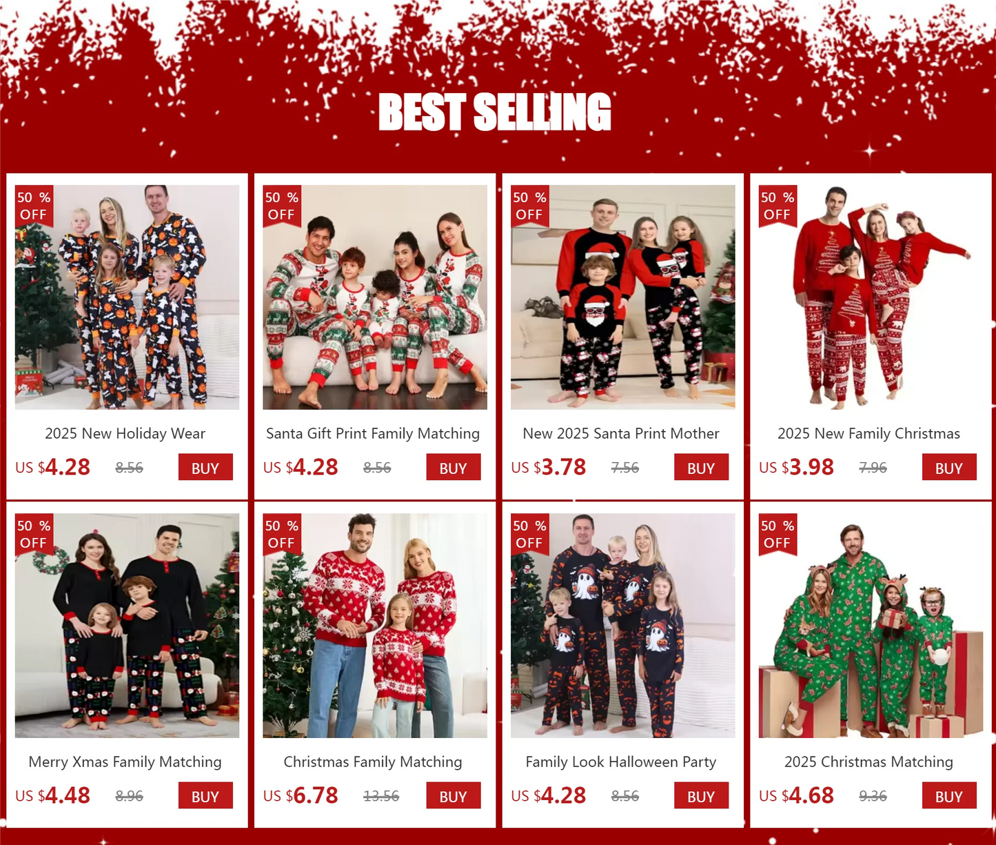 Christmas Family Matching Sweaters Full Sleeve Allover Print Knitwear Casual Soft Knitted Jumpers Adults Kids Pullover Xmas Look