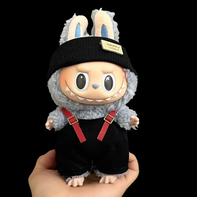 New style for Labubu 17cm doll clothes DIY accessories hat pants decoration set collection birthday gift cute children's toys