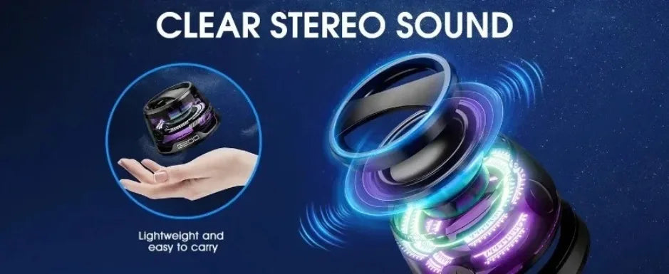 XIKCU G200 Portable Bluetooth Speaker HECATE RGB Lighting Magnetic Speaker BT5.3 Mini Sound Box 7 Hours Playback Phone Holder