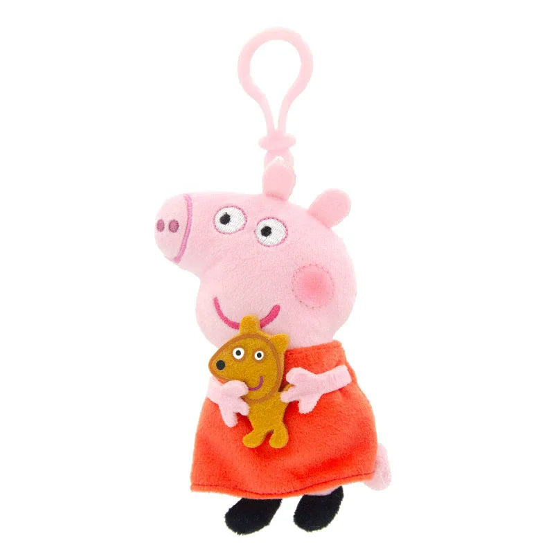 Peppa Pig 12cm Small Pendant Plush Doll George Pig Backpack Pendant Key Decoration Children's Gifts Cartoon Anime Toy Ornaments