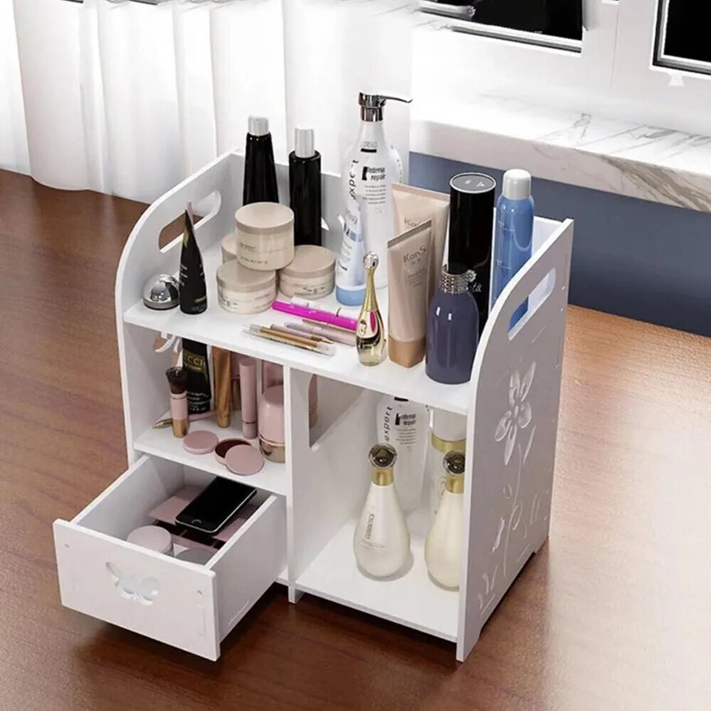 HI-Q Make Up Organiser Cosmetic Vanity Case Box Drawers Skincare Storage Rack
