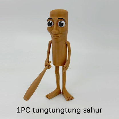 3D Printed Shark Figurine Tralalero Tralala Tun Tung Sahur Toy Classic of Mountains and Seas Figure Desktop Decor Birthday Gift