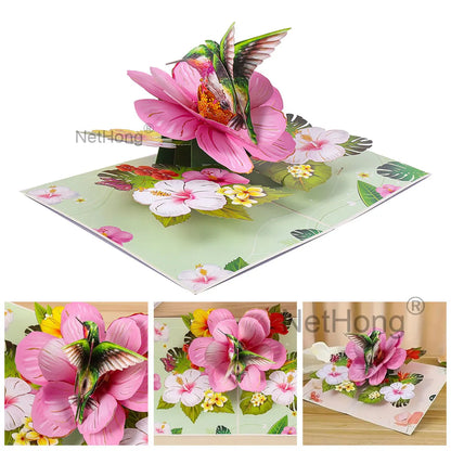 3D Butterfly Pop Up Greeting Cards Postcard For Valentine's Day, Mother, Anniversary, Wedding Invitation Greeting, Birthday Gift