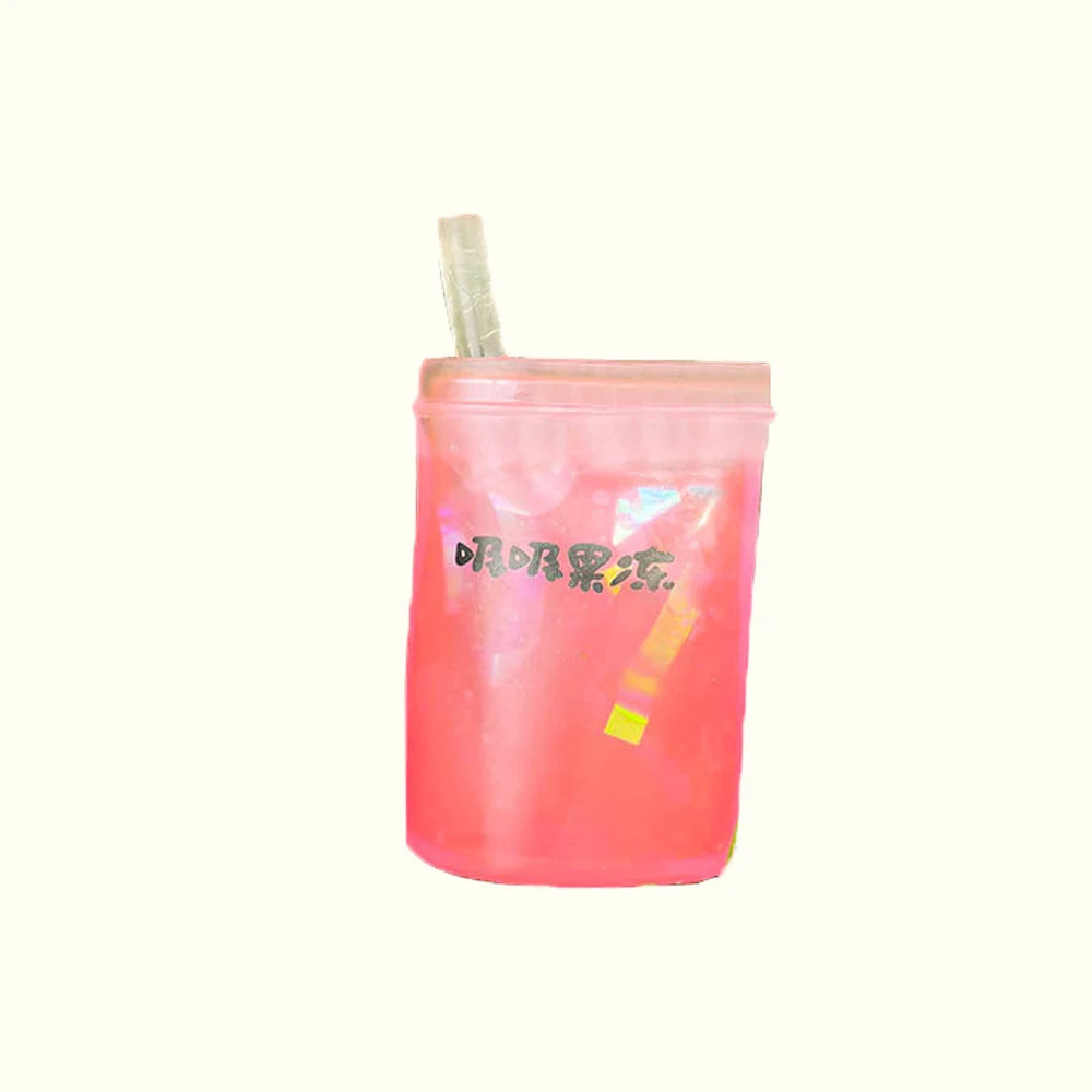Summer Kawaii Squishy Big Milk Tea Cup Anti-Pressure Pinching Squeeze Kids Toy Fruit Cup Sensory Stress Relief Water Polo Gift