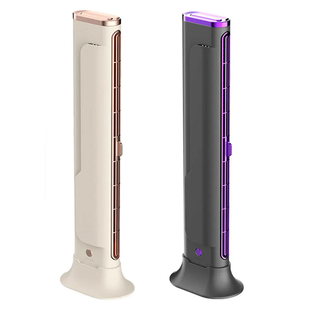 Desk Tower Fan USB Rechargeable Quiet Air Cooler Tabletop Air Conditioner Desktop Cooling Fan for Home Office Dormitory