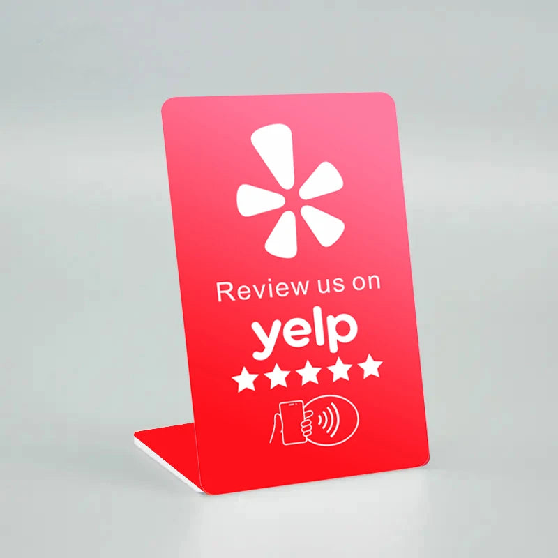 NFC Programmable Google Review Card NFC Table Display NFC Google Reviews Display Bending Card