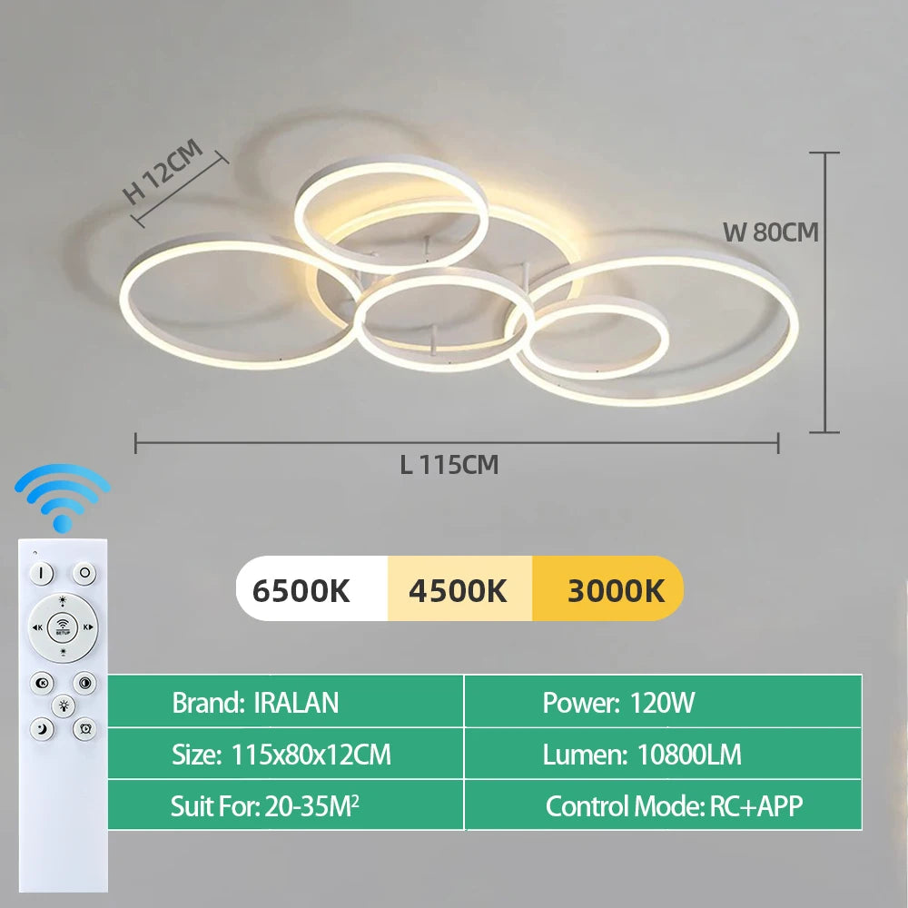Modern LED Ceiling Chandelier Lighting For Home Living Study Room Bedroom Dimmable Ceiling lamp Indoor Lighting decoration Lamps