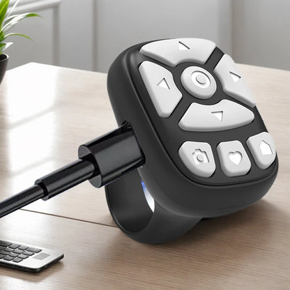 for TIK Tok Scrolling Ring Bluetooth-Compatible Selfie Stick Camera Controller Fingertip Selfie Video Controller for iPhone-iPad