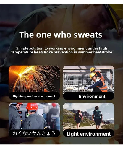 Summer Cooling Workwear With Reflective Strips Long Sleeve Fan Powered Air Conditioner Uniform Outdoor Work Cooling Clothes