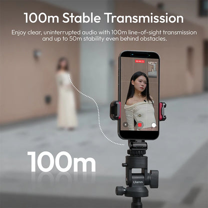Ulanzi A200 Mini Mic 48kHz/24bit 75dB for Smartphone Camera Livestreaming Street Interview Vlogging Wedding Videography Shots