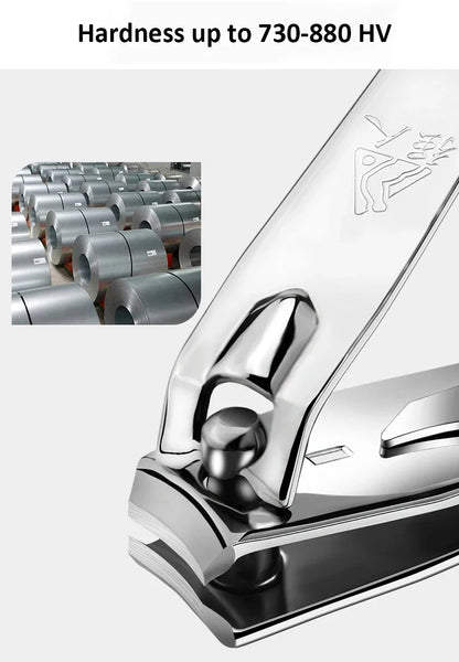 Ouriner Nail Clippers Stainless Steel Sharpest Nail Cutter Duty Curved Edge for Adult Men Women Swing Out Nail Cleaner/File