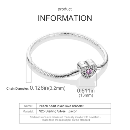 925 Sterling Silver Charm Bracelet - Leaf, Clover, Butterfly & Heart Design | 17-20cm Adjustable