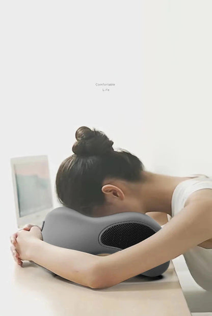 Multifunction U-Shaped Sponge Core Neck Pillow Slow Rebound Soft Travel Pillow For Sleeping Cervical Health Massage Nap Pillows