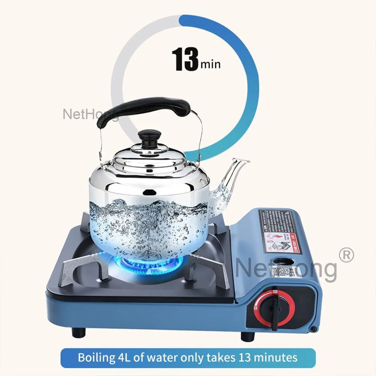 Portable Camping Gas Cooker Outdoor Single Burner Stove Butane BBQ Carry Bag UK