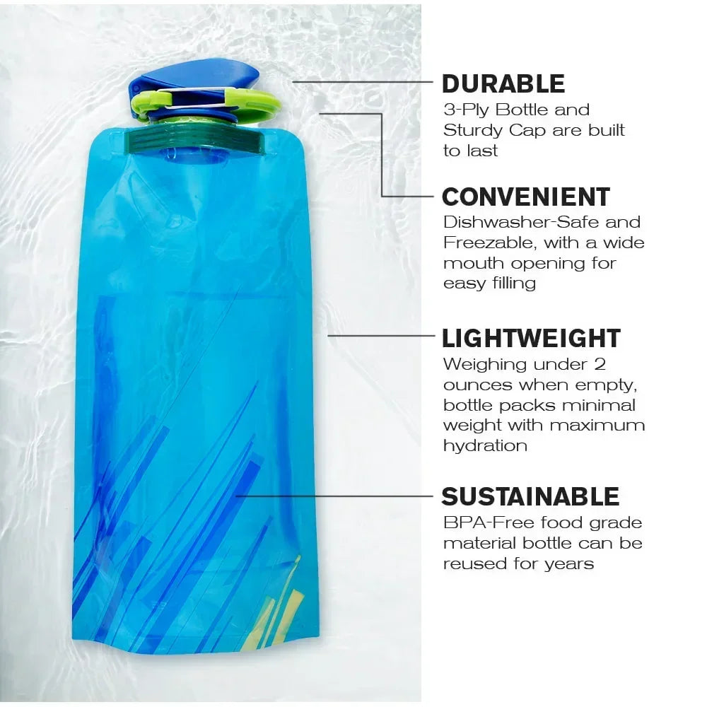 Portable Ultralight Foldable Water Bag Duckbill Folding Sports Outdoor Fitness Cycling Portable Storage Large Capacity Wate Bag