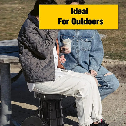 Portable Outdoor Folding Stool, Adjustable Telescoping Seat For Camping Stools