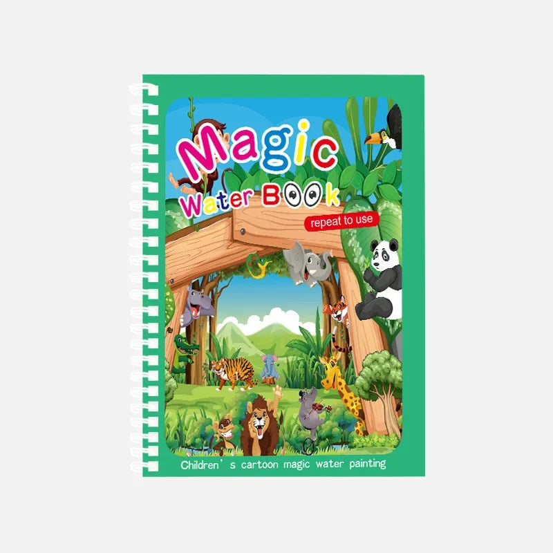 Magic Water Drawing Book for Kids Montessori Children's Reusable Coloring Book Sensory Early Educational Learning Painting Toys
