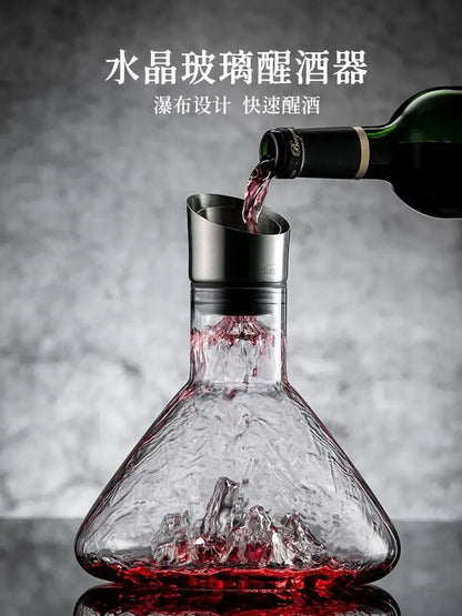 1500ML Iceberg Whisky Wine Decanter Handmade Lead-free Crystal Wine Pourer Carafe Thickened Wine Dispenser Pot Bar Accessories