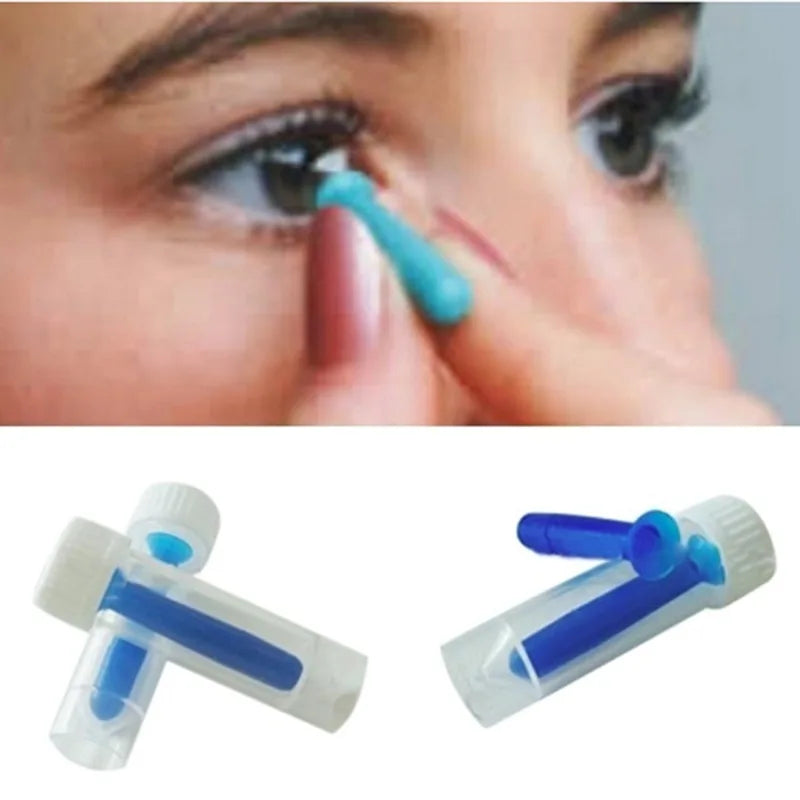 Stainless Plastic Special Forceps For Contact Lense Contact Lens Inserter Remover Soft Tweezer Makeup Tools Portable Wearing Aid