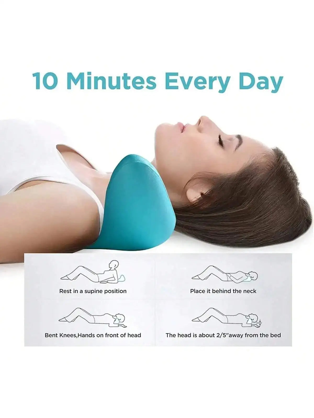 PC Pillow Cervical Traction, Cervical Muscle Relaxer Massager,Shoulder Neck Traction Correction for Relief Spine Alignment jing