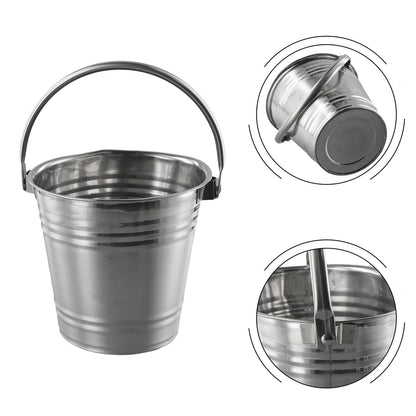Stainless Steel Ice Bucket Ice Chiller Cooler With Handle Ice Cube Container Portable For Wine Champagne Beer Party Bar Tools
