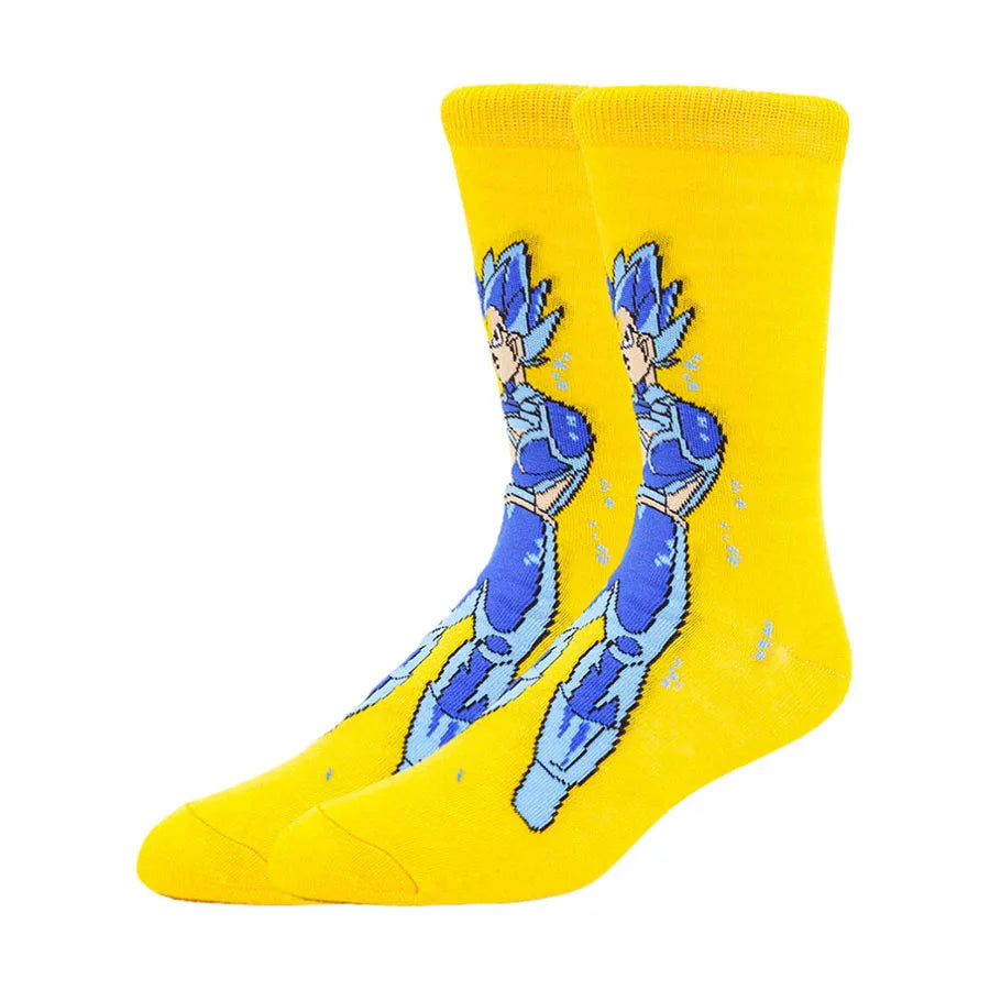Dragon Ball Anime Socks - 5 Pairs Unisex Crew Socks for Men & Women