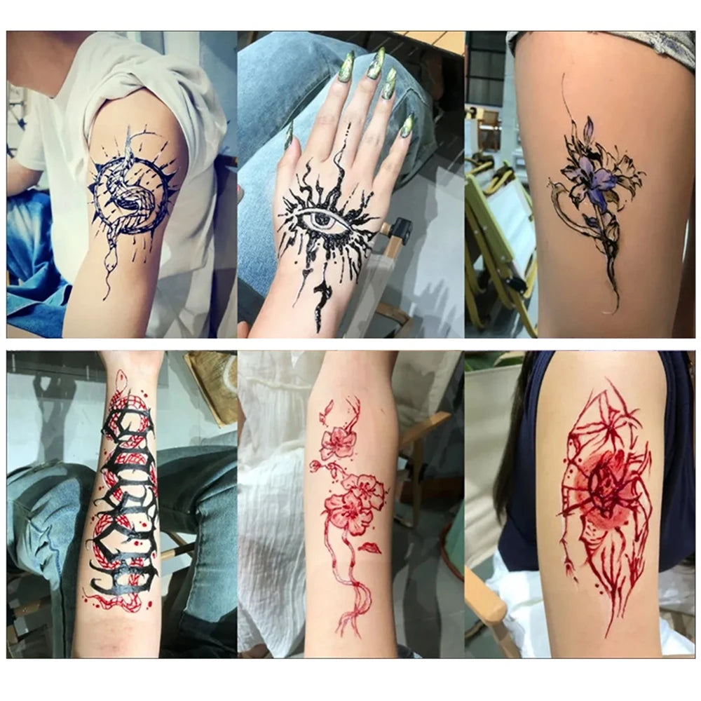 25g Indian Henna Dark Red Tattoo Paste Temporary Henna Cone For Tattoo Body Art Sticker Special Body Art Paint Henna