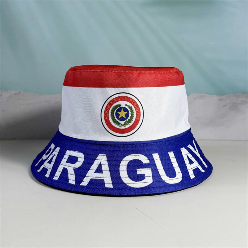2026 Countries National Flag Bucket Hat Men Women Football Fan Party Football Cup Reversible Sun Hat Soccer Fans Fisherman Hat