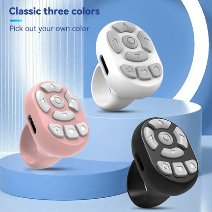 Multi-function Bluetooth Ring Remote Control Portable Fingertip Selfie Video Controller Automatic Page Turner Browsing For Phone