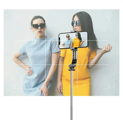 Wireless Selfie Stick for Smartphone, 44 Inch Tripod with Bluetooth Remote, Portables Foldable Stand for Vlog Shooting Record