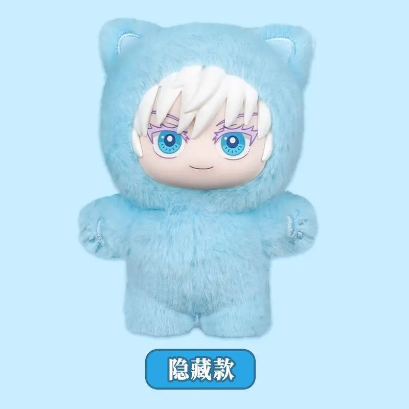Genuine Eaki Jujutsu Kaisen Season 2 Cat Park Party Gojo Satoru Blind Box Plush Doll Bag Pendant Model Collection Gifts