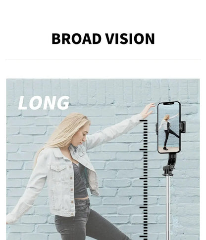 Wireless Selfie Stick for Smartphone, 44 Inch Tripod with Bluetooth Remote, Portables Foldable Stand for Vlog Shooting Record