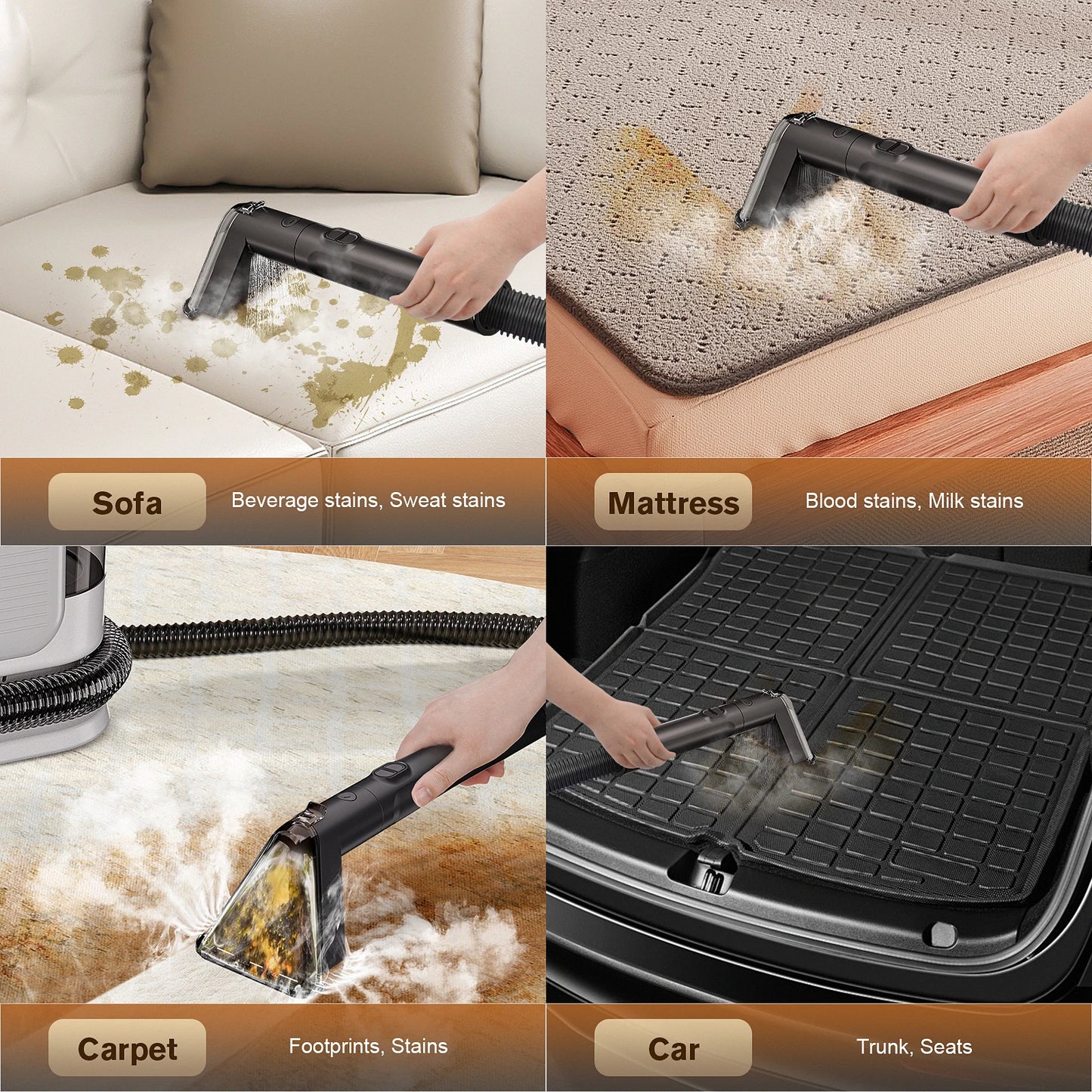 OMESER C988 Spot Cleaner 13kpa 1650w Vacuum Steam Cleaner Spray Suction Integrated Handheld Cleaning Carpet Cleaner Machine