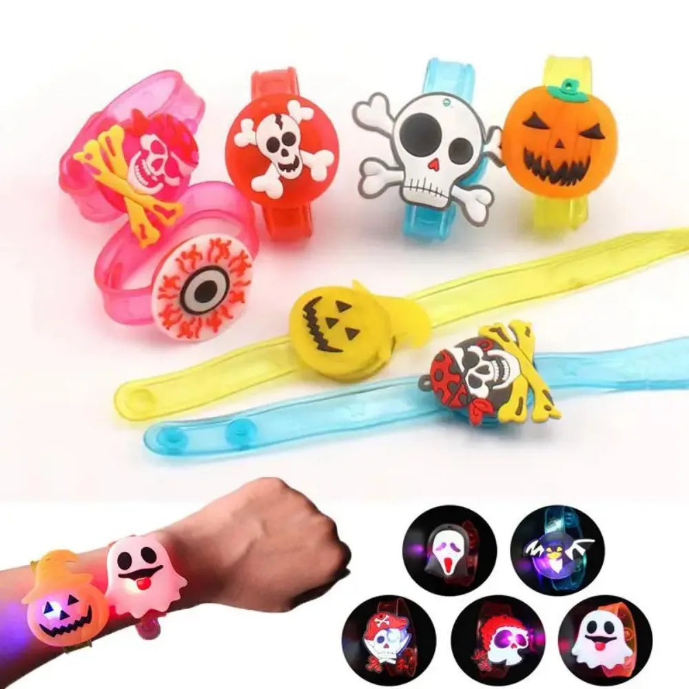 Glowing Halloween Bracelets & Rings for Kids - 12-36 Pcs Party Favor Set | Glow in Dark Toys