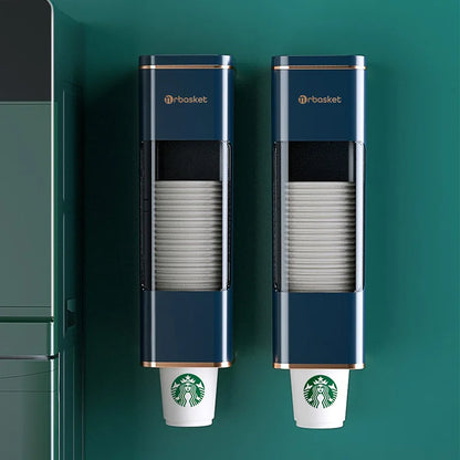 Disposable Cup Holder Cup Extractor Wall Mounted Non Perforated Dust-Proof Moisture-Proof Storage Rack
