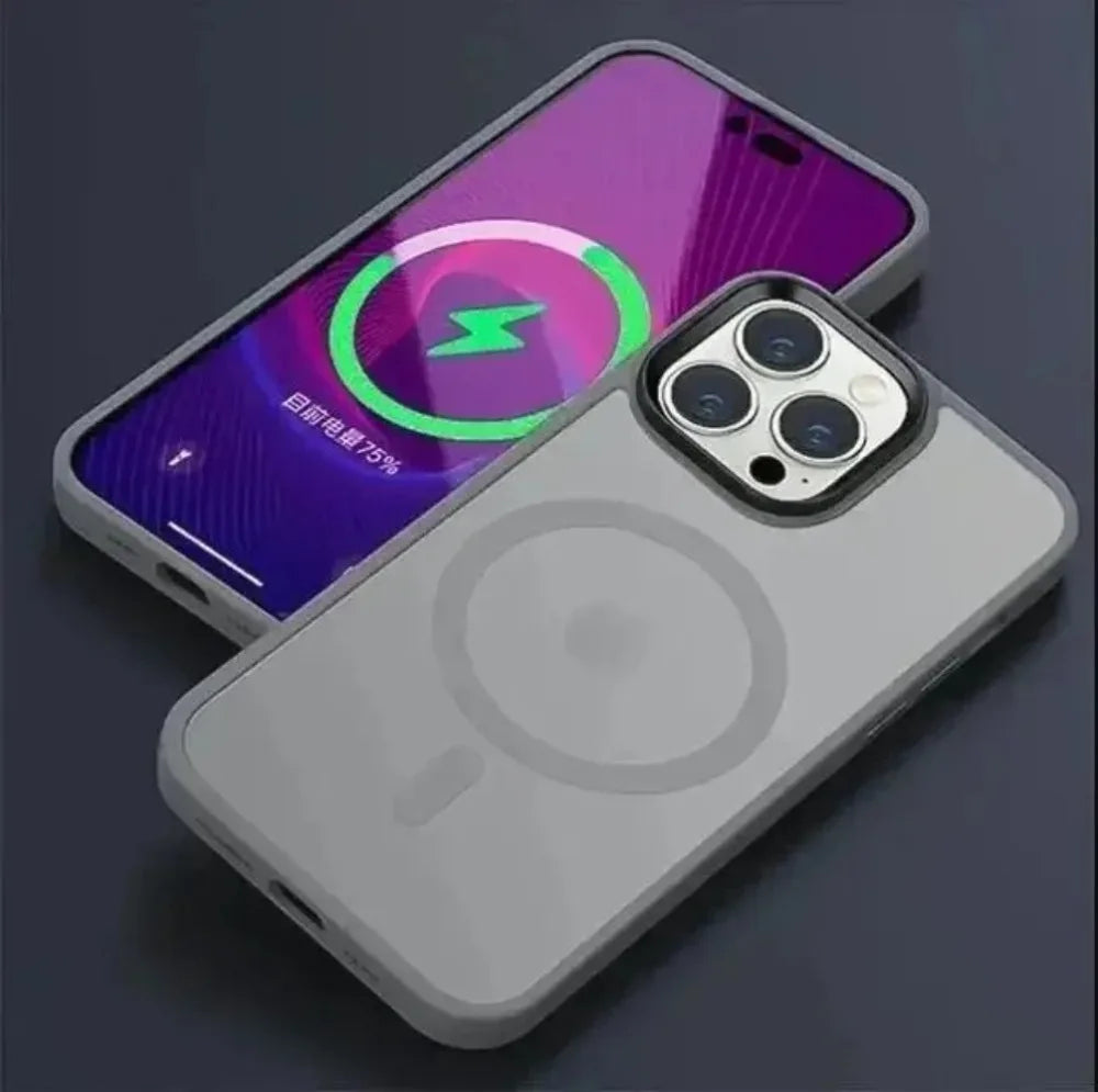 Translucent Frosted Matte Magnetic Phone Case For iPhone 17 16 15 14 Plus 13 12 Pro Max Case For Magsafe Wireless Charging Cover