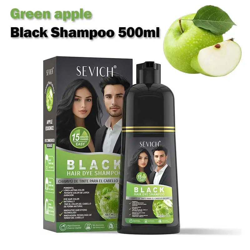Ginger Black Hair Dye Shampoo 500ml Diy Herbal Coloring Hairs Instant Gray To Black Instant Coloring Shampoo For Women&Men