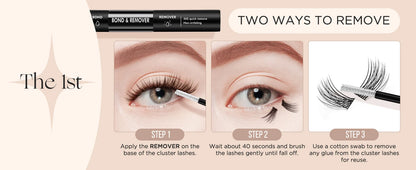 EASITENSION Glue False Eyelashes New Double Heads 2 In 1 Bond and Seal Lash Glue ,Waterproof Long Lasting