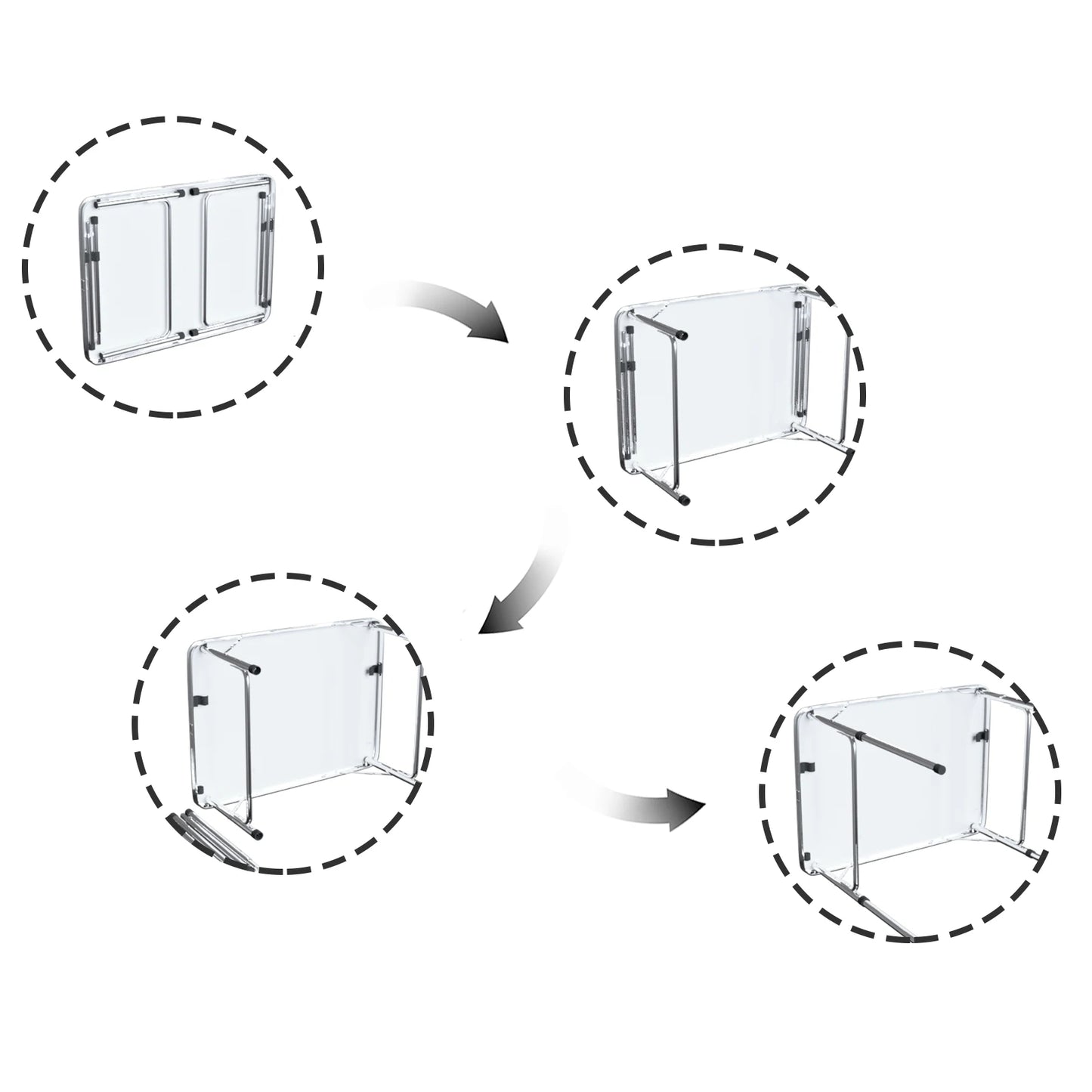 Folding Table Heavy Duty Table Camping Party Picnic Dining Garden,Portable Folding Camping Table, 2.5ft Adjustable Height Table