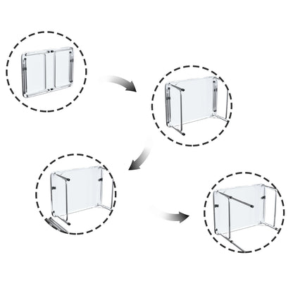 Folding Table Heavy Duty Table Camping Party Picnic Dining Garden,Portable Folding Camping Table, 2.5ft Adjustable Height Table