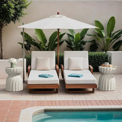 Contemporary Lightweight Concrete Accent Side Table Patio Hourglass Side End Table Garden Stool for Living Room Office