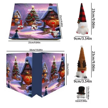 Christmas 2025 New Advent Calendar Cute Gnome 24 Days Countdown Calendar Children's Holidays Advent Calendars Christmas Supplies