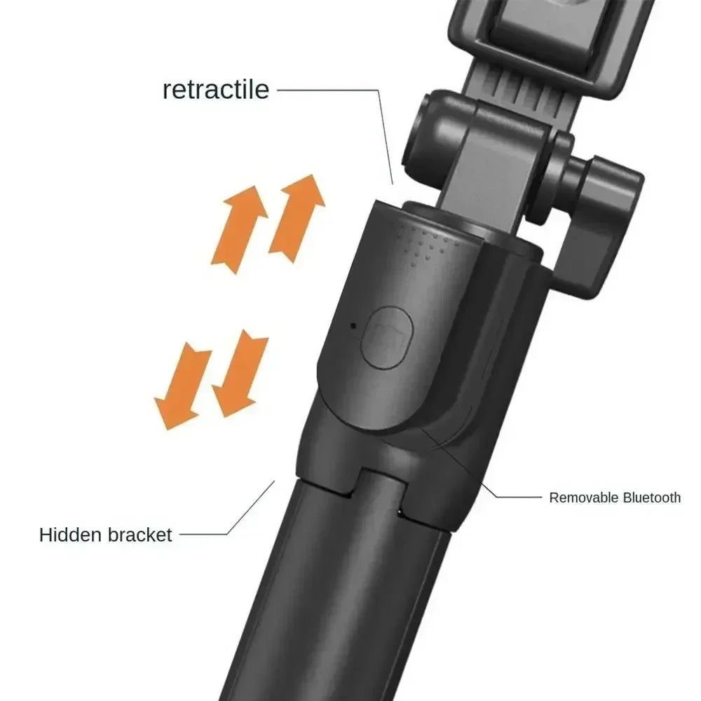 Selfie Stick Wireless Tripod Stand with Light Bluetooth Remote Extendable Tripod for iPhone Mobile Phone Tiktok Live Streaming