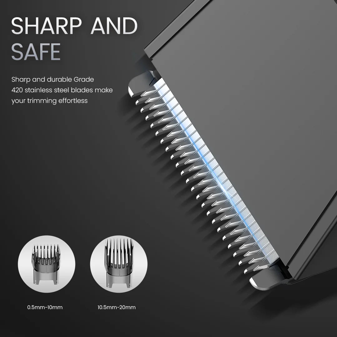 Sejoy Electric Hair Clipper,Rechargeable Hair Trimmer,IPX7 Waterproof,Adjustable Speed Barber Clippers For Men Professional