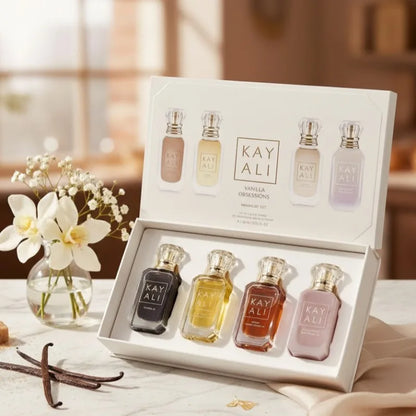 KAYALI Unisex Perfume Set 4*10ml Long Lasting Fresh Mild Elegant Floral Fruity Musk Natural Fragrance Two Scents Vanilla Royale