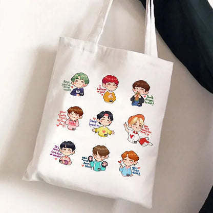 Stray Kids Skzoo Peripheral printed canvas Bag Student Casual women's hand bag shoulder bag
