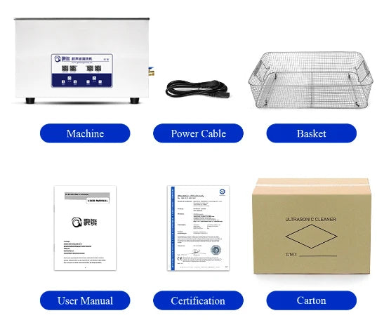 GENENG Ultrasonic Cleaner Ultrasound  Bath Dental Ultra Sonic Cleaning Machine 1.3L/2L/3.2L/6.5L/10L/15L/22L/30L